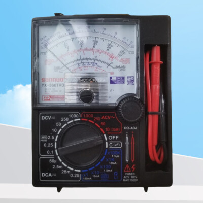 Analog Multitester DC 1000V Portable Voltmeter Ammeter Voltage Current Tester