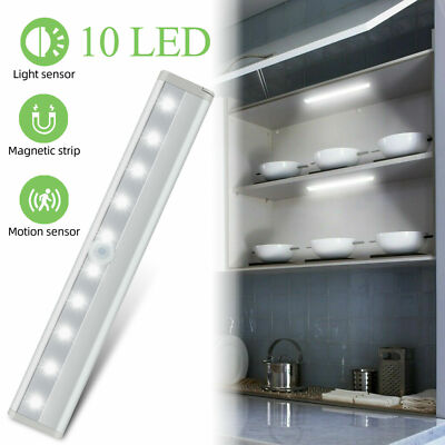 LED Motion Sensor Lights 10 LED Closet Battery Operated Night Lights Wardrobe 