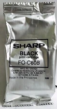 New OEM Original Genuine SEALED BAG Sharp FO-C60B Black Ink Cartridge NO BOX