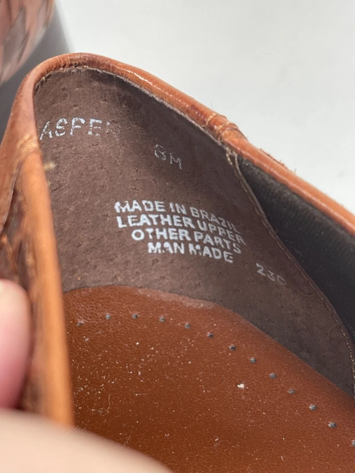 Zapatos de tacón Trotters Aspen de cuero marrón tejido talla 8M Foto 4 de 4