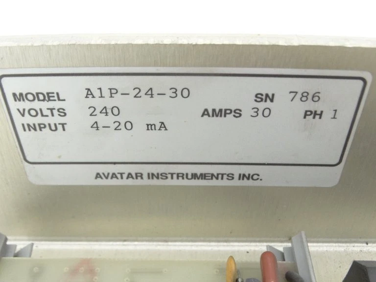 AVATAR INSTRUMENTS INC. A1P-24-30 POWER SUPPLY - Image 3 of 3