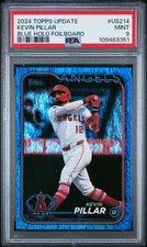 PSA 9 Kevin Pillar US214 Blue Holo Foilboard Baseball 2024 Topps Update