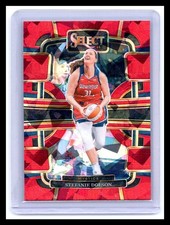 2024 Panini Select WNBA Stefanie Dolson #9 Red Cracked Ice Prizm