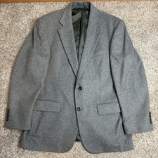 Oscar de La Renta Men's Cashmere Wool Blend Blazer Gray Sport Coat Size 42R