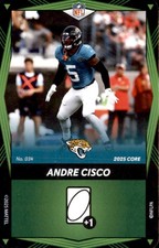 2025 Uno Elite Core Jacksonville Jaguars Andre Cisco #034 Green