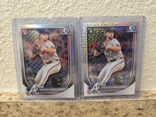 2025 Bowman Chrome Spencer Schwellenbach Red Rookie Redemption & Mojo Refractor