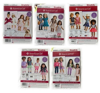 Simplicity American Girl OUTFITS 18'' DOLL WARDROBE Sewing Patterns Uncut CHOOSE