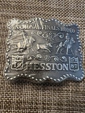 New Vintage 1987 Hesston National Finals Belt Buckle