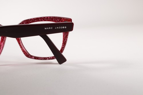 Marc Jacobs Eyeglasses MMJ 09 Women Burgundy Full Rim Plastic Glasses Frames - Picture 4 of 4