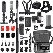 Accessories Kit for Insta360 X5,Included Carrying Case with Belt,2 Pcs Metal 1/4