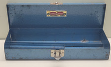 Vtg S-k Wayne Blue Metal 38 Socket Set Tool Box Empty Good Condition Used