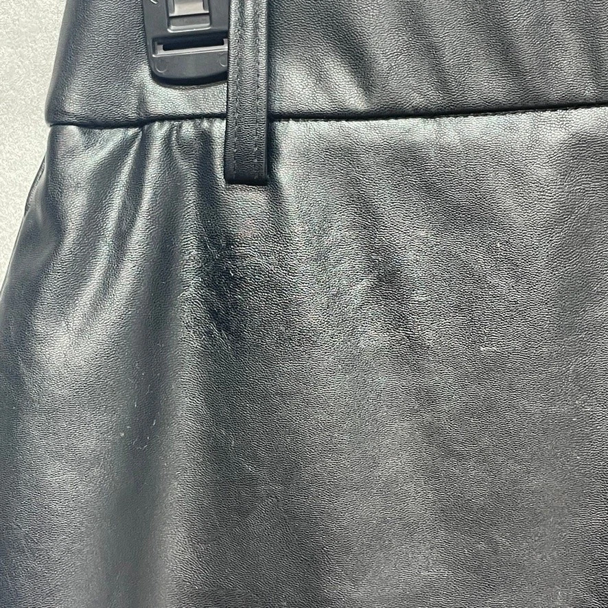 Mini-saia BAR III preta sólida de couro sintético tamanho P - Imagem 3 de 4