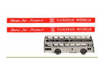 WM FLUGZEUG MODELLE- Ersatz Aufkleber f. WIKING BÜSSING D2 Berlin Busse # 722