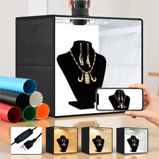 12" LED Photo Studio Light Box Folding Photography Shooting Tent Background Kit
