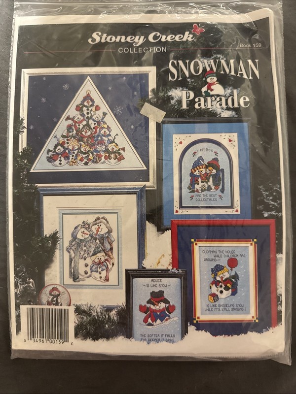 New Stoney Creek Collection Crosstitch Snowman Parade Book 159