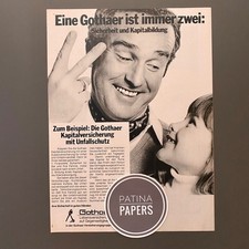 1973 Ein Gothaer ist immer zwei Vintage Ad Retro Werbung Reklame Versicherung