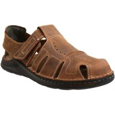Josef Seibel Maverick 01 Mens Brown Leather Fisherman Sandals Shoes Size 8-14
