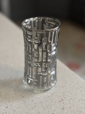 MCM 1 Vintage Libbey Artica Platinum 5.5  Tumbler Highball Glass Cooler Single