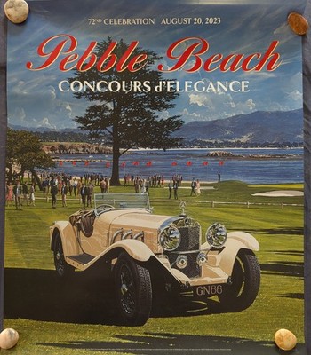 2023 Pebble Beach Concours D  Elegance Event Poster 25 X 30 inches