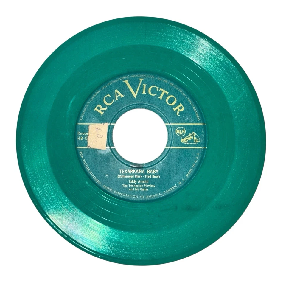 Green Vinyl! Eddy Arnold – Texarkana Baby / Bouquet Of Roses, 45 RPM VG (24E) - Image 3 of 4