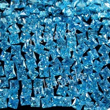 Natural Certified Brazil Blue Aquamarine 2.50 MM Princess Gemstone 100 Pcs Lot