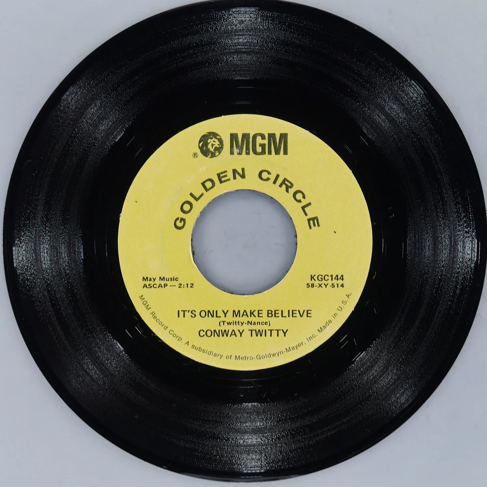 CONWAY TWITTY It'S Only Make Believe / Lonely Blue Boy MGM KGC144 VG+ 45 Country - Image 2 of 4