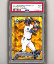 2025 Bowman Chrome Sapphire - Andrew Salas (RC) Prospects Gold /50 #156 PSA 9