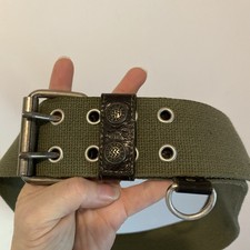 Streets Ahead Vintage Wide Khaki Double Buckle Belt Women  s Size S