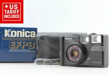 【Unused in Box】 Konica EFP3 Black Point & Shoot 35mm Film Camera From JAPAN
