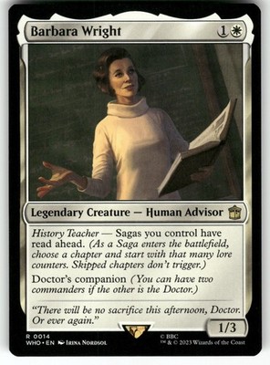 MAGIC: THE GATHERING BARBARA WRIGHT 14 RARE UNIVERSES BEYOND: DOCTOR WHO NM