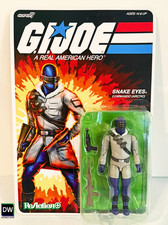 G.I. Joe Super7 ReAction Snake Eyes Arctic 3.75 O-Ring Commando MOC