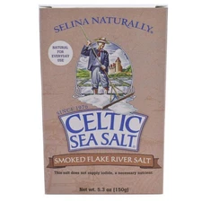 Celtic Sea Salt Smoked Flake Salt 5.3 Oz (150 G), Natural, Slowly Smoked Over Oa