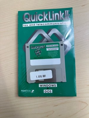 NEW Sealed QuickLink II Fax & Telecommunications for Windows/DOS Disk & Manual