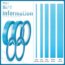 5 Rolls of Vinyl Masking Tape Automotive Paint for Curves High Temperature Vinyl