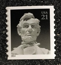 USA2014 #4861 21c Abraham Lincoln Memorial Single From Coil  Mint NH