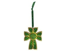 Royal Tara High Celtic Cross Shamrock Ornament - Celtic Spirit, Irish Symbolism