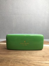 Kate Spade NY Sunglass Hard Case Teal and Green Wink Wink Eyes Gold accents