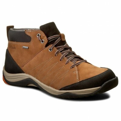 Clarks Herren ** Baystoneup Gtx - Wide Fit Tobacco Nubuck ** Cushion Plus ** UK 8 H
