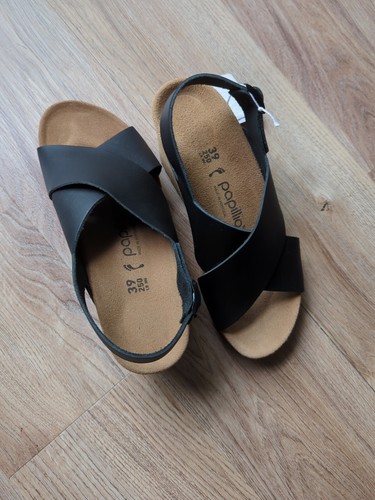 Birkenstock Papillio Samira Wedge Slingback Leather Sandals EU 39 Womens 8-8.5 - Picture 9 of 12
