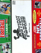 1990 Score Action Packed 1991 Topps Football Card Complete Box set Collection