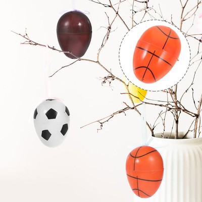  12 Pcs Basketball-Osterei-Ornamente Easter Basteln Eier Bemalen Ostern Kind