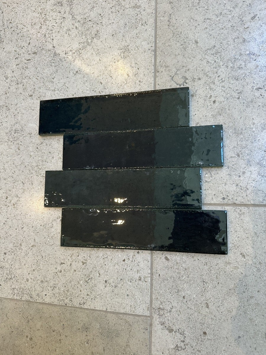 Zellica Dark Green Tiles - 1 Box (36 Tiles)