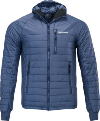 Silvini Men RUTOR Light Puffer Jacket 3XL Navy Blue Hooded Down Insulated Nylon