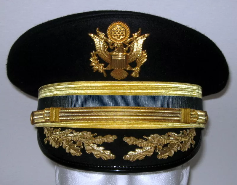 US Army Field Officer Infantry Branch Dress Blues Uniform Hat Cap