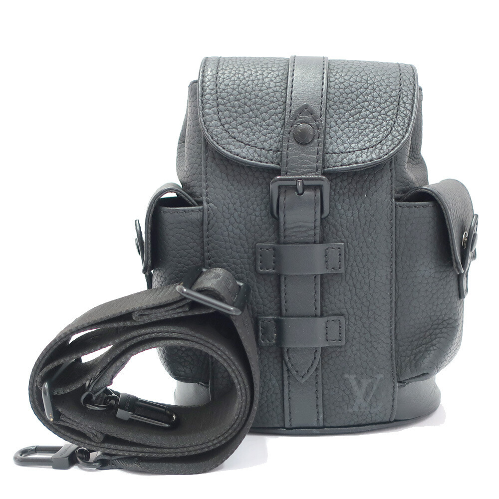 LOUIS VUITTON Christopher XS M58495 Taurillon Leather Black LOUIS VUITTON Christopher XS M58495 Taurillon Leather Black