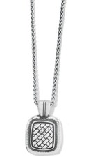 NEW Brighton Ferrara Artisan Square Pendant Necklace NWT W/Gift Pouch