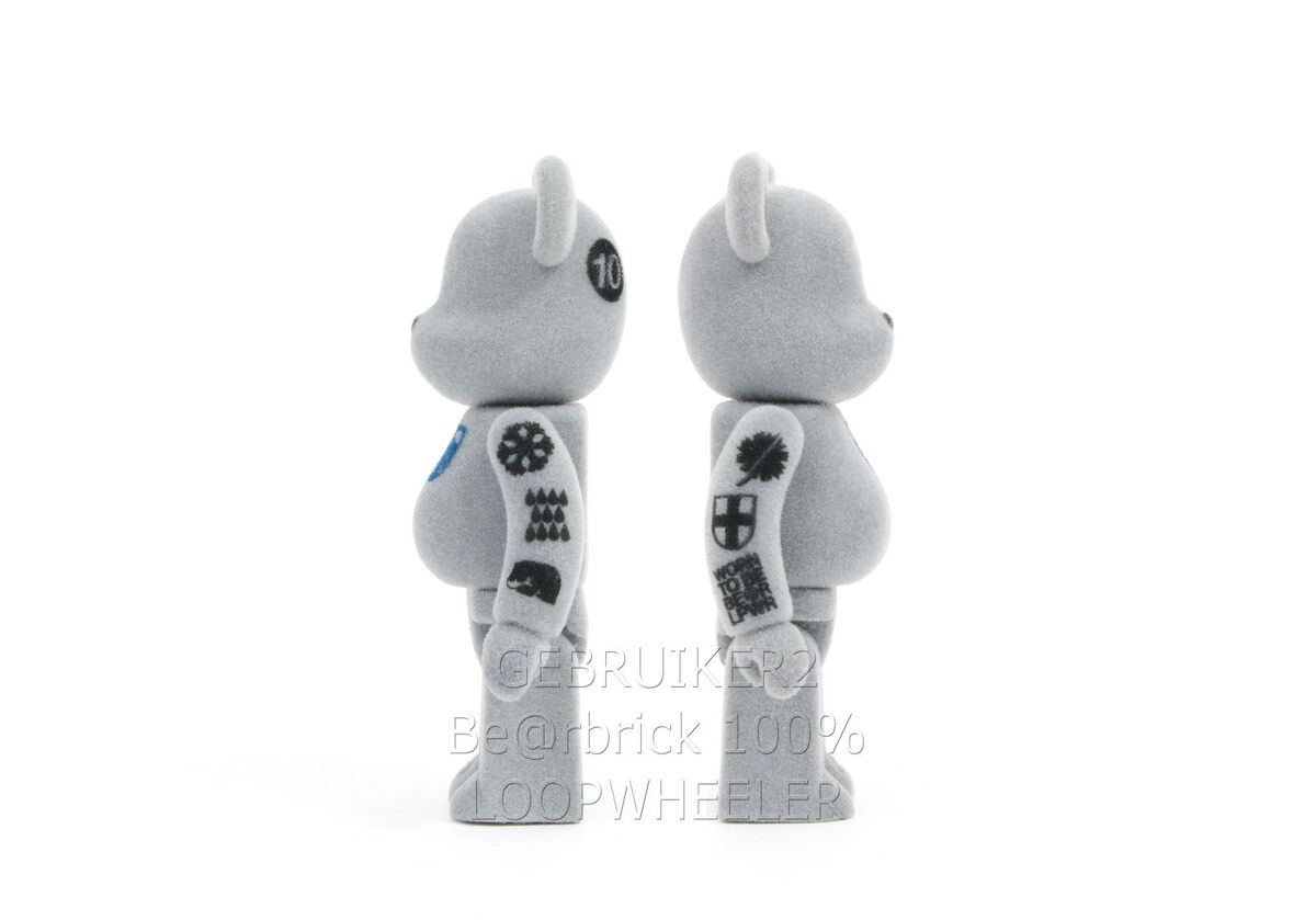 Medicom Toy Bearbrick 100% LOOPWHEELER FLOCKED Be@rbrick 100 Medicom Toy Bearbrick 100% LOOPWHEELER FLOCKED Be@rbrick 100