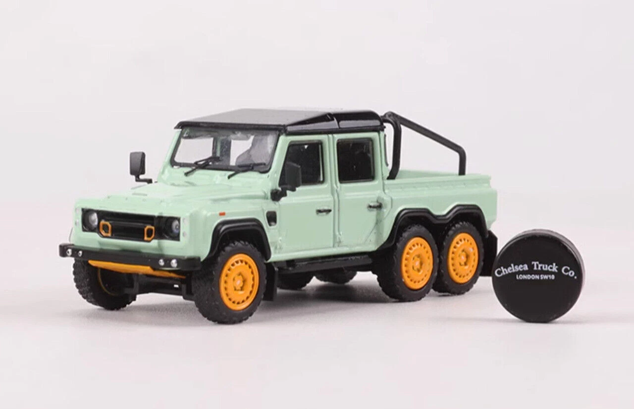 GCD 1:64 Green ORV Defender 6x6 Pickup Truck SUV Model Diecast Collect Car