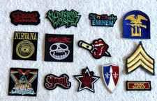 13 Music Patches IronOn/SewOn Punk Metal Alternative Rock Militaria Embroidered
