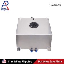 15 Gallon Fuel Tank Aluminum Lightweight Race Drift Fuel Cell Tank Level Sender